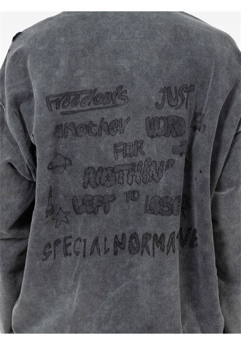 bleached hoodie sweatshirt man black MAISON MIHARA YASUHIRO | A14HD542BLACK